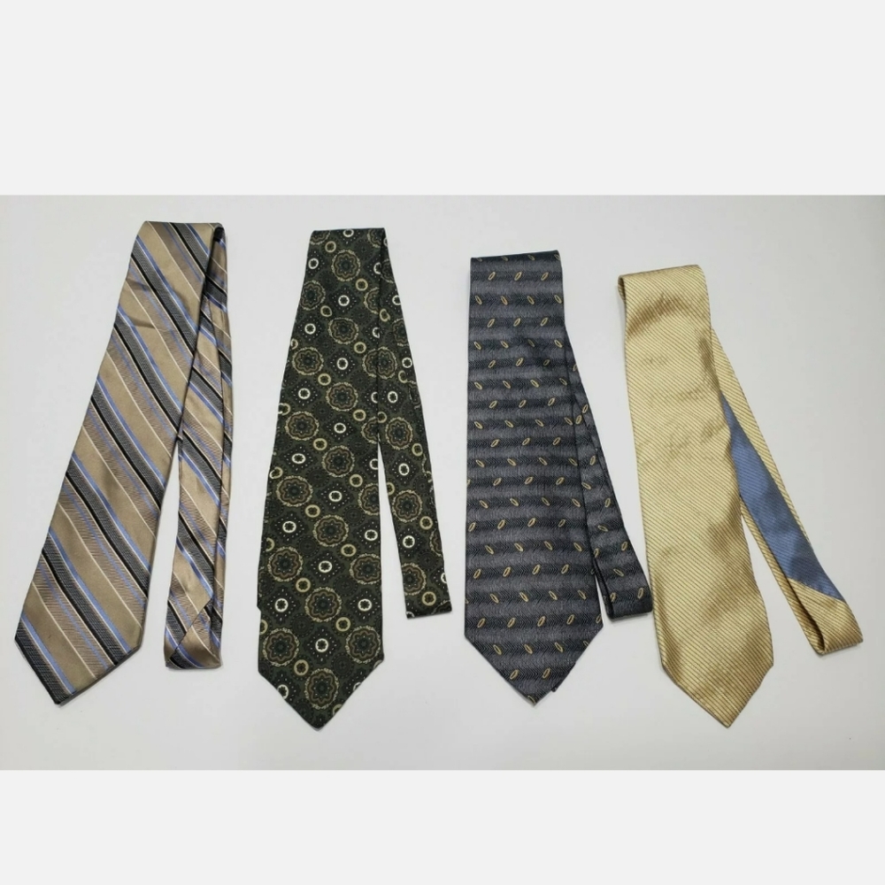 LOT OF 4 Ties, MK, GUESS, GAP TOMMY 100% Silk